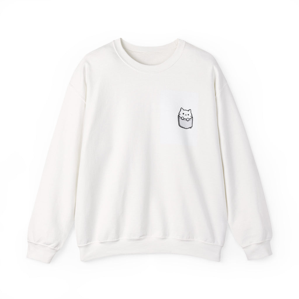 Cute Pocket Cat Crewneck Sweatshirt
